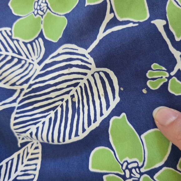 Reyn Spooner Retro Hawaiian Floral Print Board Shorts Size 34 Navy Green Surf - Picture 7 of 10